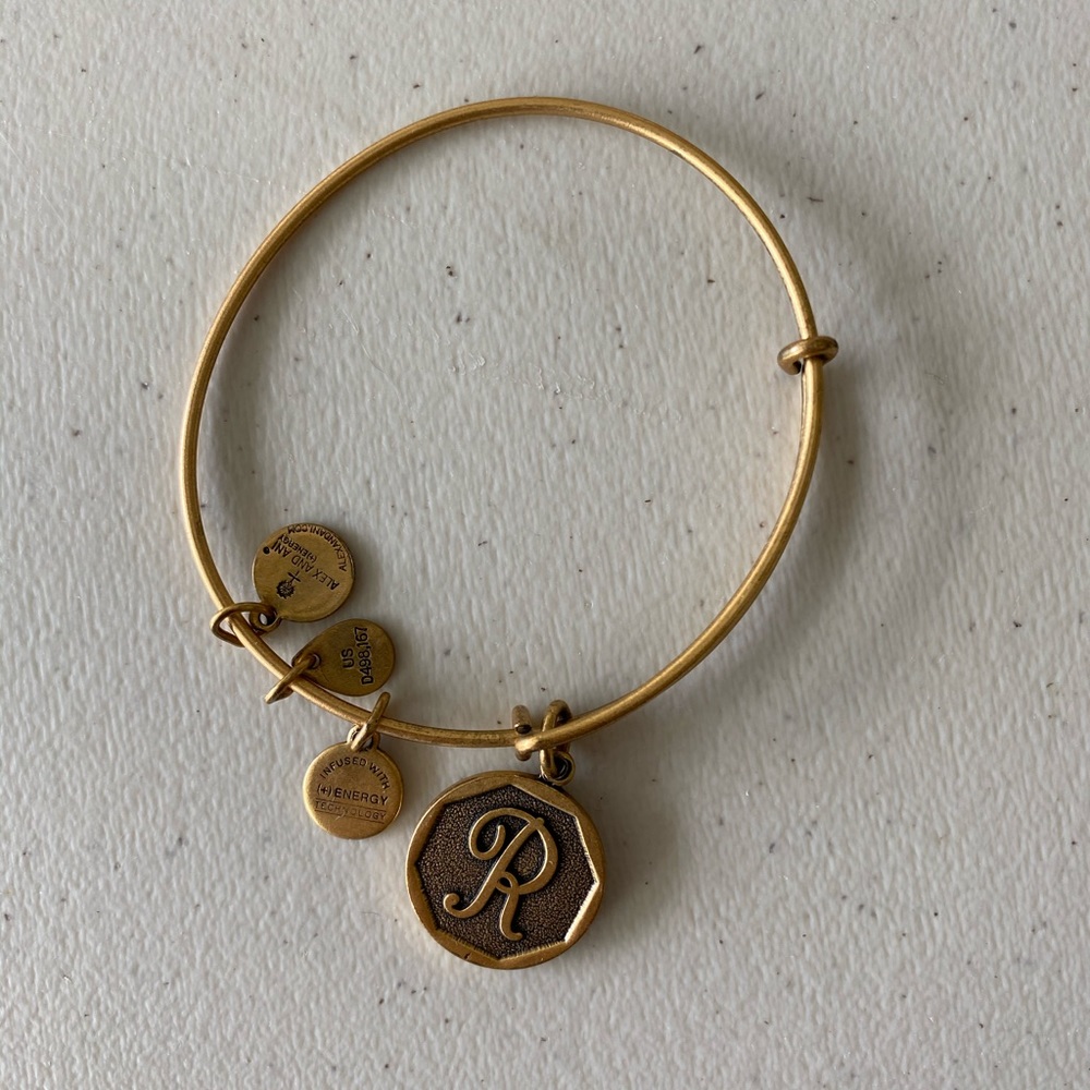 ALEX AND ANI GOLD R BRACELET